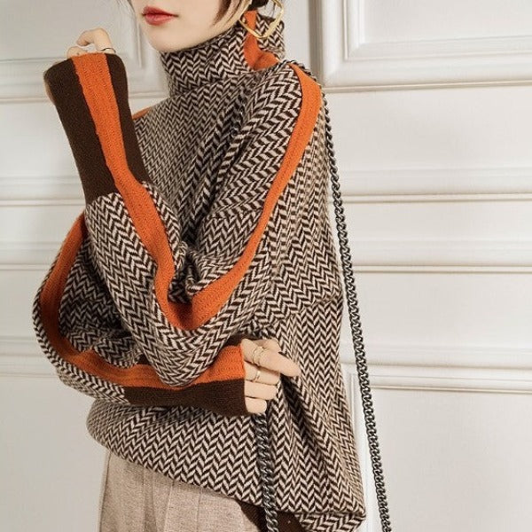 Helena | Golf z kontrastującymi paskami